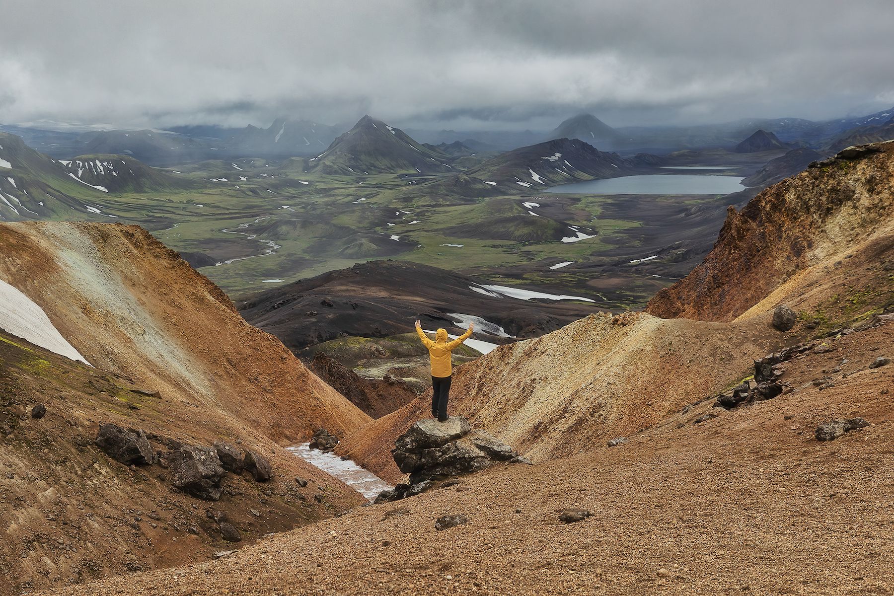 Wandelen in IJsland over de laugavegur trail