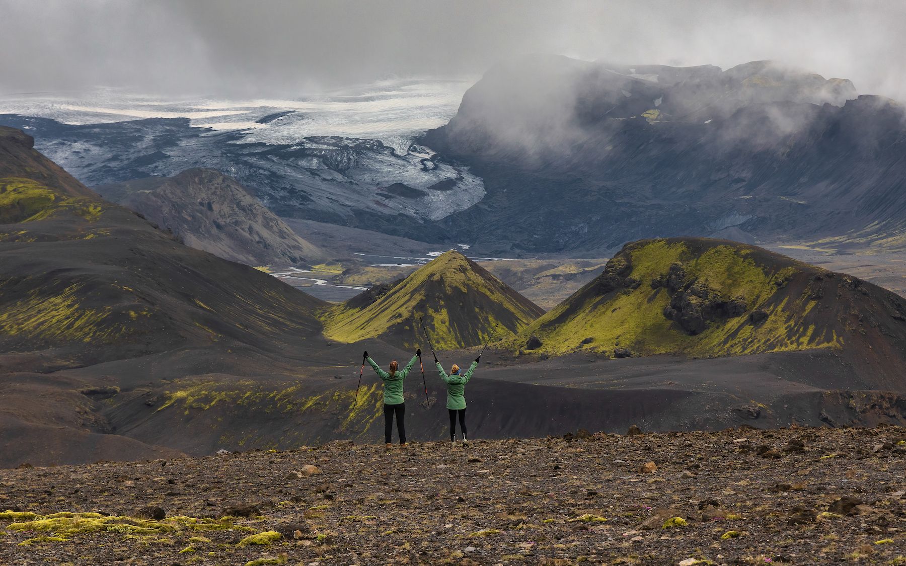 Wandelen in IJsland over de laugavegur trail
