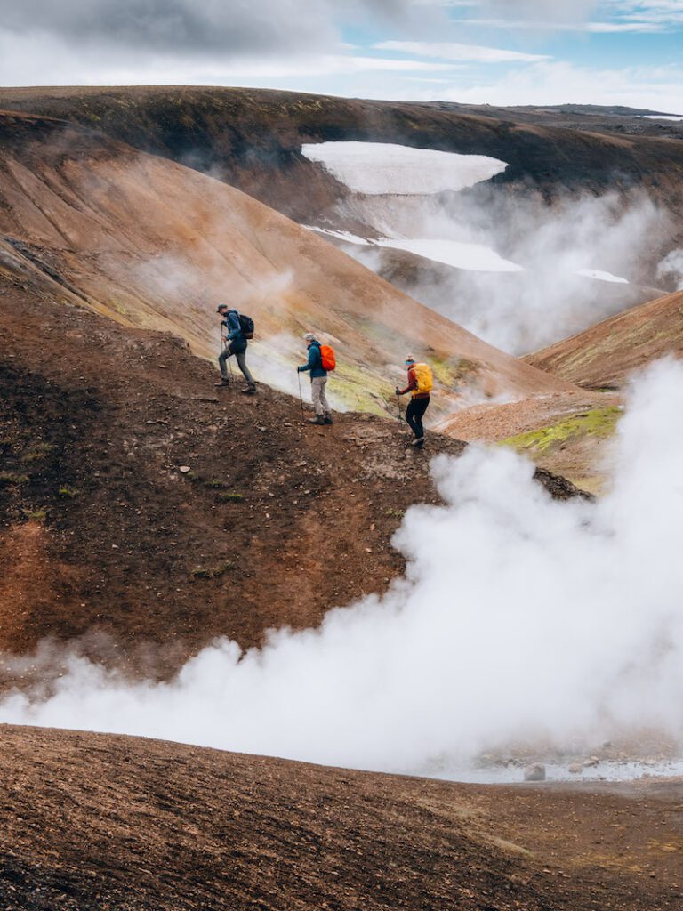 hiking in Iceland on the Laugavegur trail