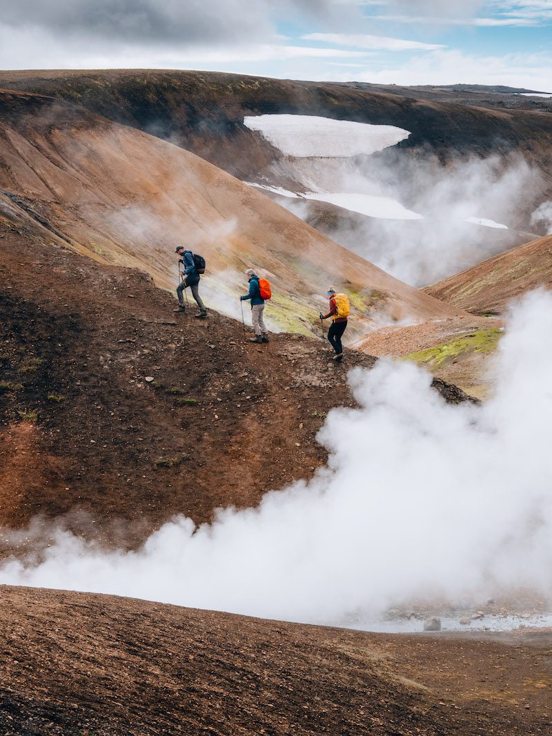 hiking in Iceland on the Laugavegur trail
